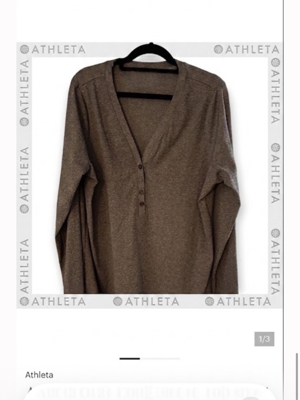 Athleta Gray Long Sleeve Top size 1 x